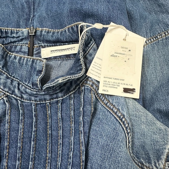 Zimmermann Rhythmic Tuxedo Shirt - Picture 10 of 14